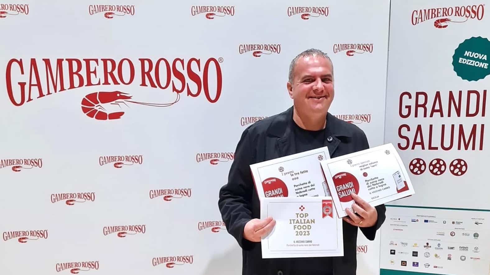 Giuseppe Oriti alla premiazione del Gambero Rosso-cover