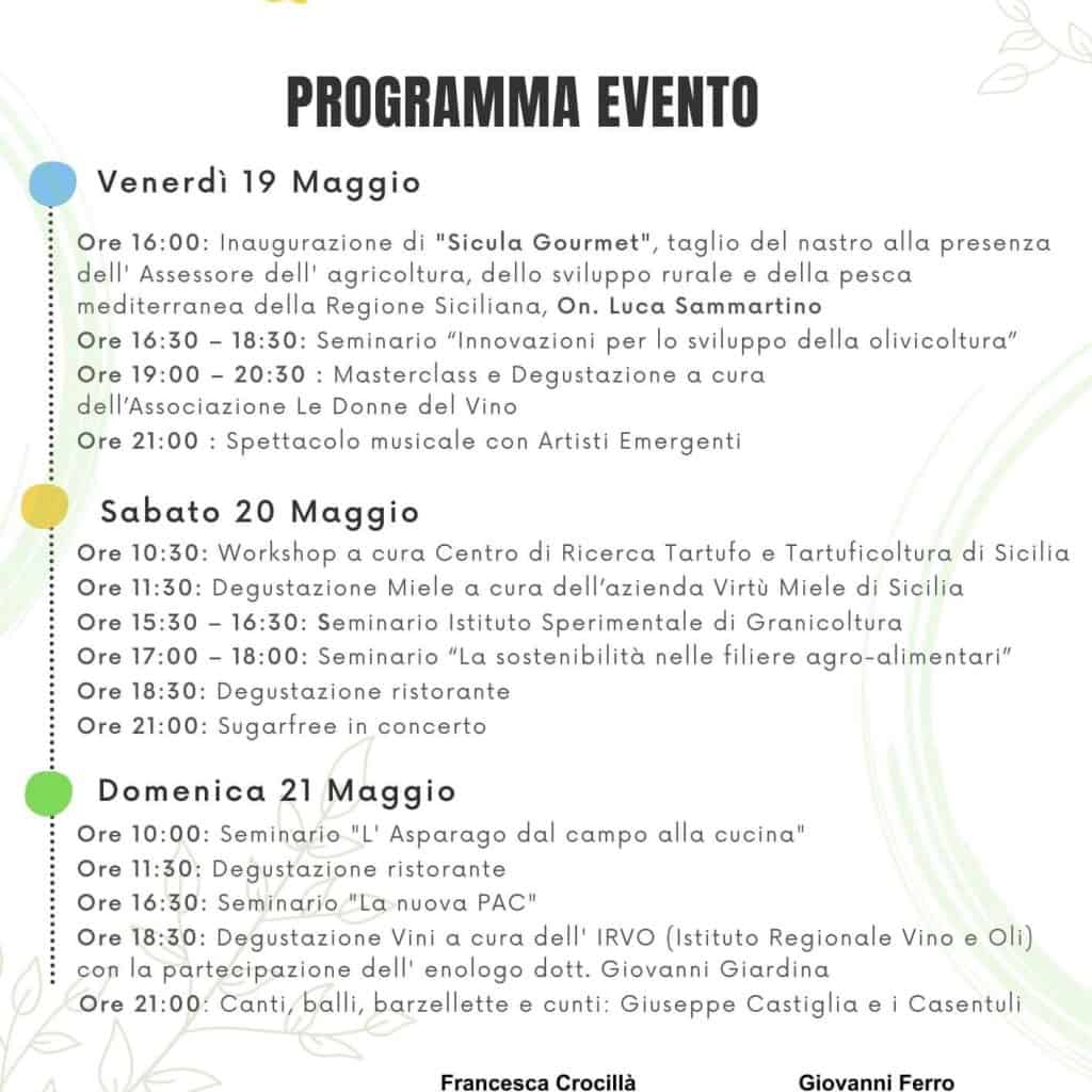 Sicula Gourmet Programma festival