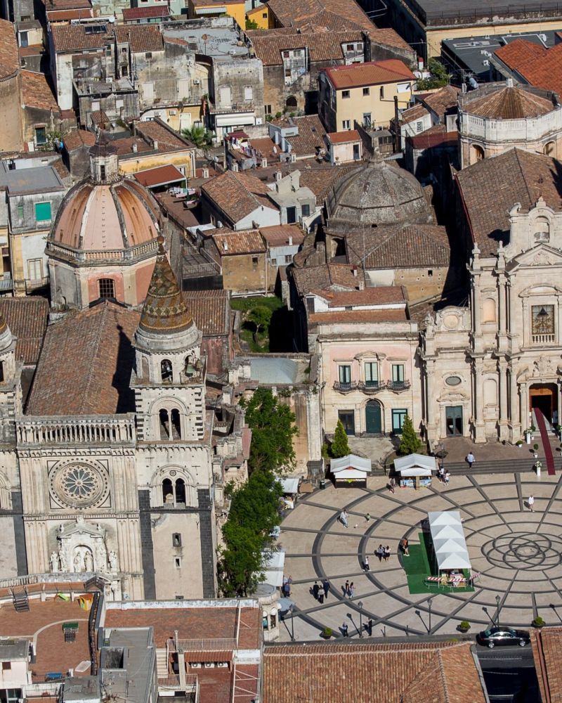 Acireale,,Duomo,Square,,Aerial,View